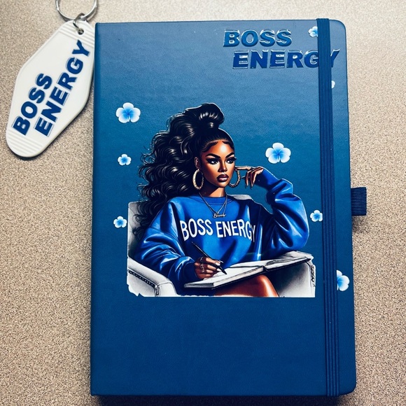 Handmade Other - Boss Energy Blue Notebook with Keychain